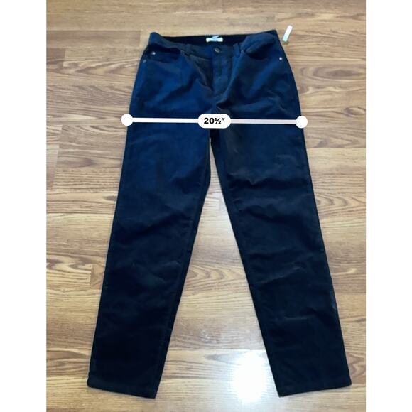 Eileen fisher Black Organic Cotton Stretch Velveteen Pant size SP - Picture 4 of 16